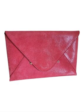 bcbg maxazria pink envelope style clutch purse